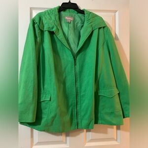 Green suede like jacket